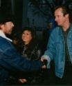 Click to View Enlargement of Director Lars Wyka with Chuck Norris during the L.A. Eartquake Disaster Relief and other sets©1993-1999