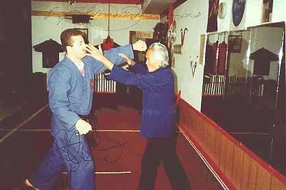 Master Joe Jitsu Saladino with mentor grandmaster and