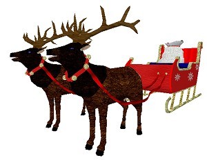 Elk Sleigh Set in RWX for use in Active Worlds Universes